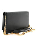 Smooth Calfskin Classic Monogram Kate Tassel Chain Wallet Black