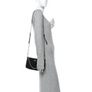 Nylon Tessuto Impuntu Quilted Crossbody Bag Black
