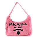 Terry Cloth Mini Re-Edition 2000 Bag Petalo Black