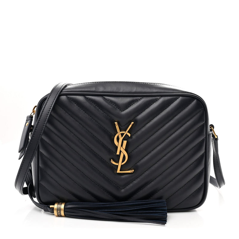 Calfskin Matelasse Monogram Lou Camera Bag Deep Marine