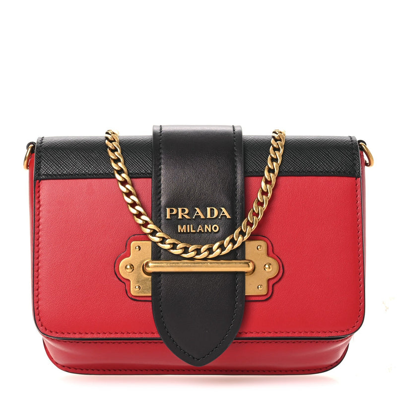 Saffiano City Calf Cahier Belt Bag Fuoco Black