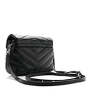 Calfskin Y Quilted Monogram Toy Loulou Crossbody Bag Black