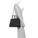 Calfskin Crocodile Embossed Small Sac de Jour Black