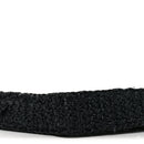 Yarn Raffia Effect Crochet Logo Embroidered Tote Bag Black