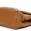 Calfskin Y Quilted Monogram Medium Loulou Chain Satchel Dark Natural