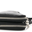 Nappa Soft Padded Mini Triangle Crossbody Pouch Black