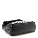 Lambskin Quilted Toy Loulou Puffer Monogram Chain Satchel Black