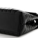 Calfskin Y Quilted Monogram Monochrome Medium Loulou Chain Satchel Black