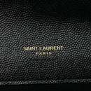 Grain De Poudre Matelasse Chevron Monogram Envelope Clutch Black