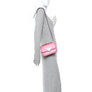 Box Calfskin Triangle Embleme Flap Shoulder Bag Begonia