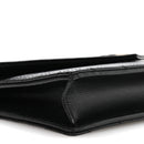 Grain De Poudre Matelasse Chevron Monogram Envelope Chain Wallet Black