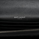 Calfskin Crocodile Embossed Monogram Sunset Chain Wallet Black