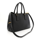 Saffiano Small Galleria Double Zip Tote Black