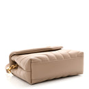 Calfskin Y Quilted Monogram Toy Loulou Crossbody Bag Dark Beige