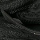 Re-Nylon Saffiano Triangle Shoulder Bag Black