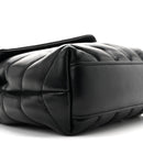 Calfskin Y Quilted Monogram Toy Loulou Crossbody Bag Black
