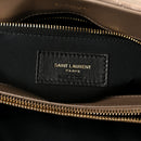 Suede Y Quilted Monogram Medium Loulou Chain Satchel Taupe
