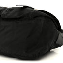 Tessuto Nylon Saffiano Double Buckle Messenger Shoulder Bag Black