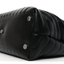 Calfskin Y Quilted Monogram Large Loulou Chain Satchel Black