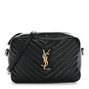 Calfskin Matelasse Monogram Lou Camera Bag Black