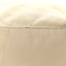 Tessuto Nylon Saffiano Shopping Tote White