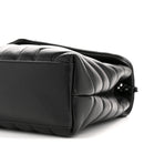 Calfskin Y Quilted Monogram Monochrome Small Loulou Chain Satchel Black