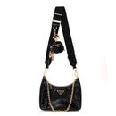 Patent Naplak Re-Edition 2005 Shoulder Bag With Charm Black