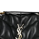Lambskin Quilted Toy Loulou Puffer Monogram Chain Satchel Black
