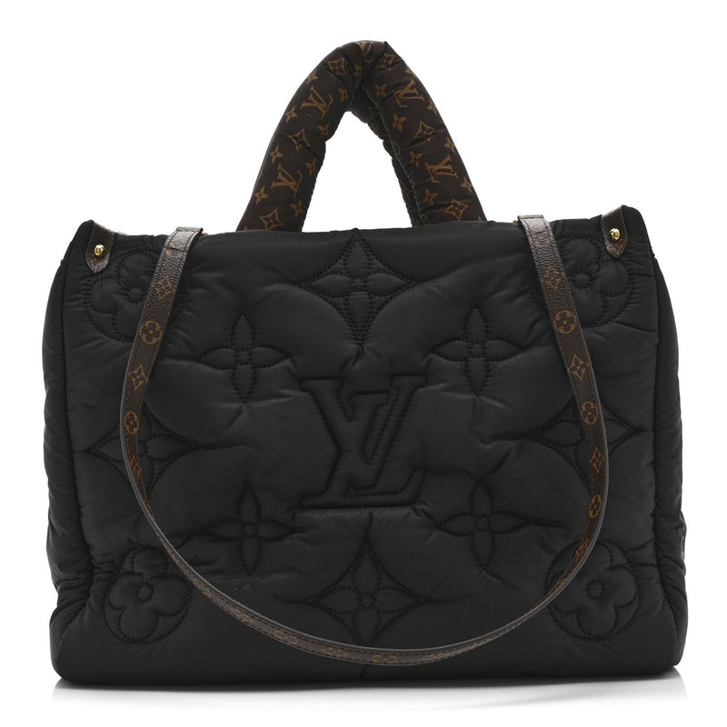 Econyl Monogram Pillow Giant Onthego MM Black