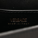 Satin Crystal La Medusa Pouch On Chain Black