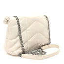 Lambskin Quilted Toy Loulou Puffer Monogram Chain Satchel Crema Soft