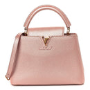 Metallic Taurillon Capucines BB Pearly Pink