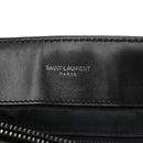 Calfskin Y Quilted Monogram Monochrome Large Loulou Chain Satchel Black