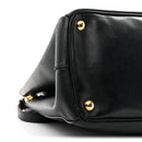 Saffiano Medium Galleria Double Zip Tote Black