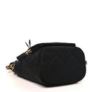 Re-Nylon Saffiano Stitched Duet Bucket Bag Black