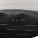 Calfskin Crocodile Embossed Kate Monogram Tassel Chain Wallet Black
