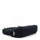 Terry Cloth Mini Re-Edition 2000 Bag Black White