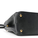 Saffiano Small Galleria Double Zip Tote Black