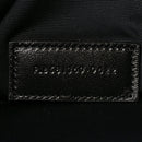 Linen Canvas Rive Gauche Zipped Pouch Black