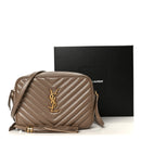 Calfskin Matelasse Monogram Lou Camera Bag Dark Beige