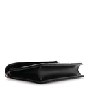 Grain De Poudre Matelasse Chevron Monogram Envelope Chain Wallet Black