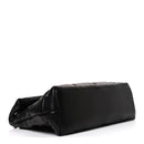 Lambskin Quilted Medium Loulou Puffer Monogram Chain Satchel Black