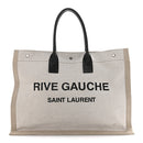 Linen Calfskin Rive Gauche Tote Greggio Natural