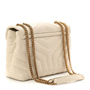 Calfskin Y Quilted Monogram Small Loulou Chain Satchel Crema Soft