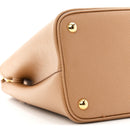 Saffiano Cuir Small Double Bag Caramel