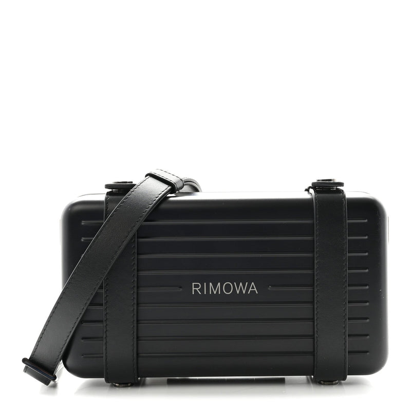 Matte Aluminum Personal Cross-Body Bag Black