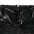 Lambskin Quilted Toy Loulou Puffer Monogram Monochrome Chain Satchel Black