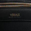 Canvas Studded Small Logo Tote Bag Black