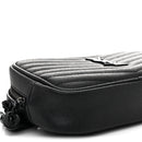 Grain De Poudre Matelasse Monochrome Monogram Mini Lou Camera Bag Black
