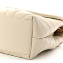 Calfskin Y Quilted Monogram Small Loulou Chain Satchel Crema Soft